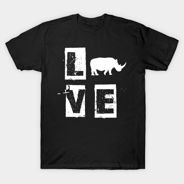 Rhino Love T-Shirt by Imutobi